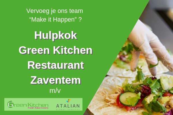 Hulpkok (m/v) Green Kitchen Restaurant - Zaventem
